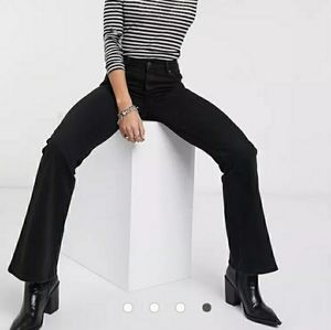 Bershka Black Flare Denim Jean's size 4